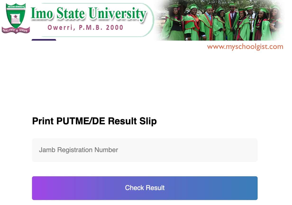 Check IMSU post UTME DE result