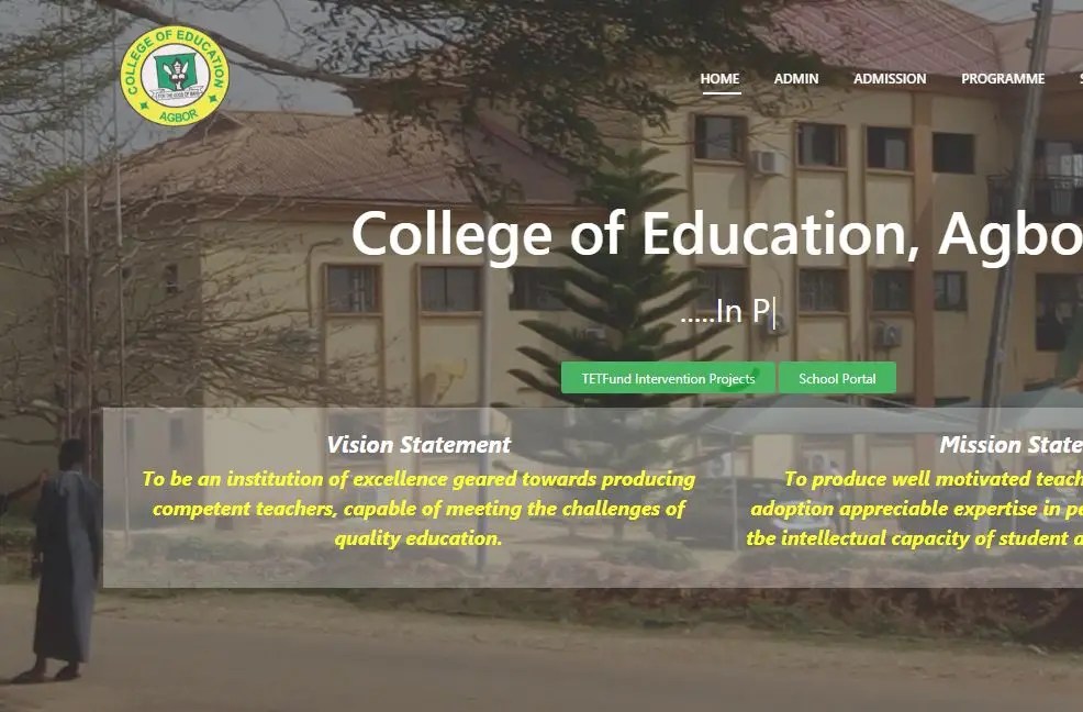 College Of Education Agbor - COE Agbor School Fees For Freshers 2024/2025 Session