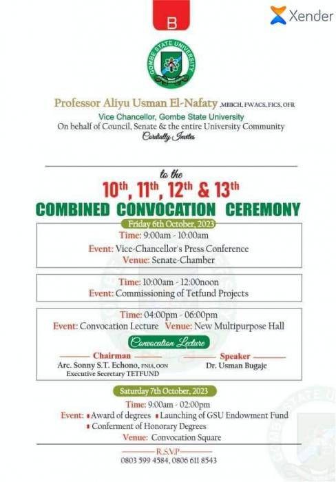 GOMSU 10th,11th,12th & 13th combined Convocation Ceremony