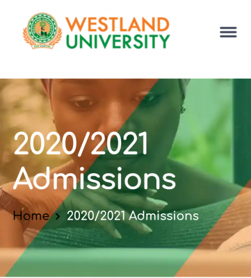 Westland University Post-UTME 2020: Cut-off Mark, Eligibility and Registration details