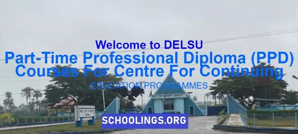 DELSU Part-Time Professional Diploma Programme (PDP) Admission Form 2024/2025 Academic Session