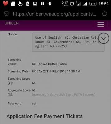 UNIBEN Post-UTME Screening Result, 2018/2019 Out