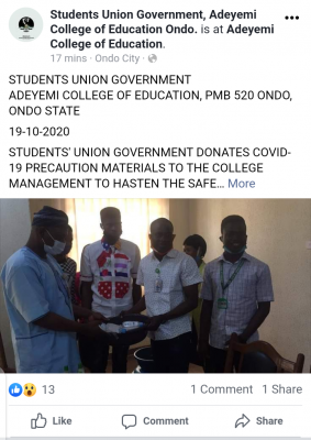 ACEONDO SUG donates COVID-19 precaution materials to hasten resumption