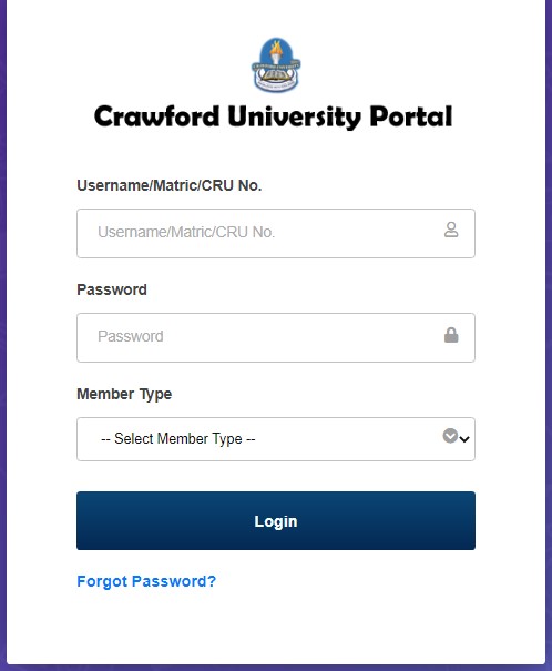 Crawford University Postgraduate Students Login Portal