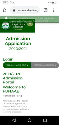 FUNAAB extends post UTME registration deadline for 2020/2021 session