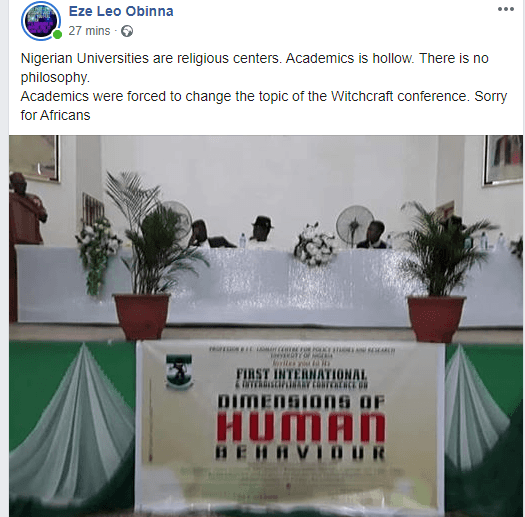 UNN Holds Her 'Witchcraft' Conference Against All Odds