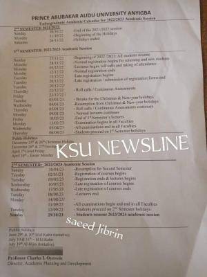 PAAU releases academic calendar, 2022/2023