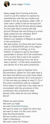 Nigerian Muslim Lady Denied Being Called to Bar Because She Had an Hijab On