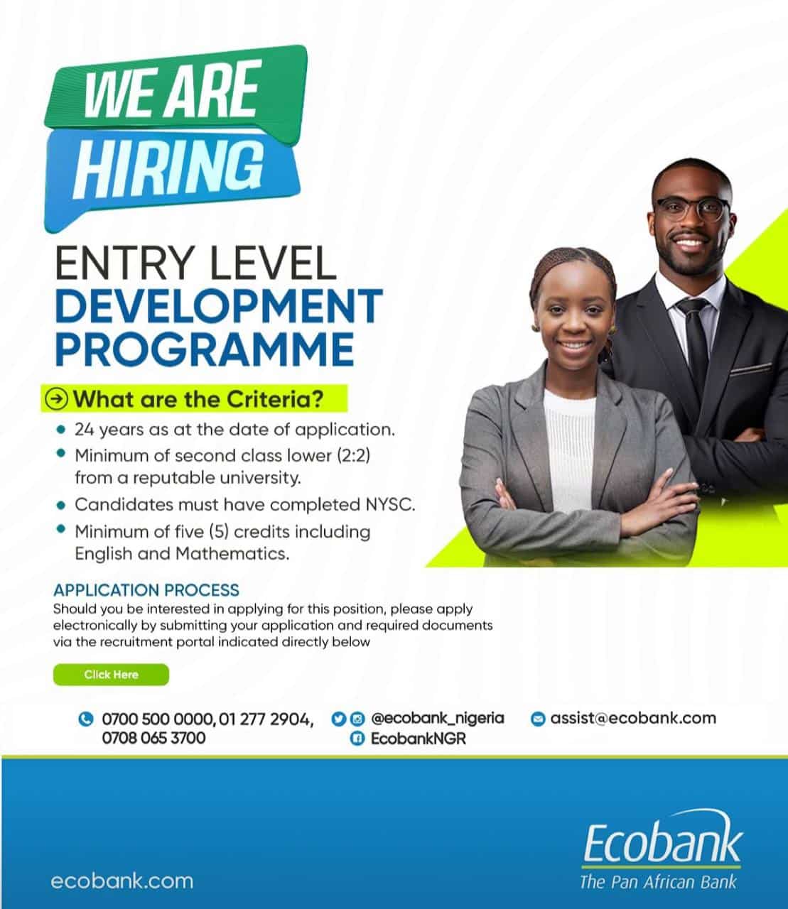 Ecobank Entry Level Development Programme (ELDP) 2023