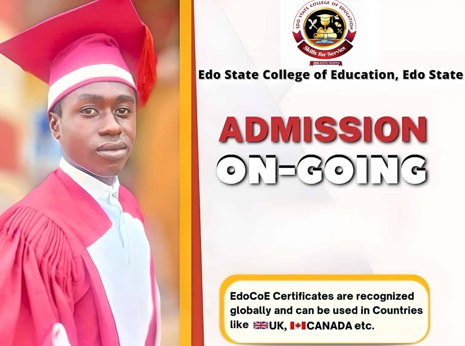 Edo College of Education PDE Admission Form 2023/2024