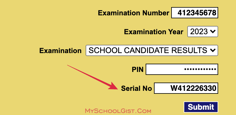 Enter WAEC Result Checker Serial Number 2023