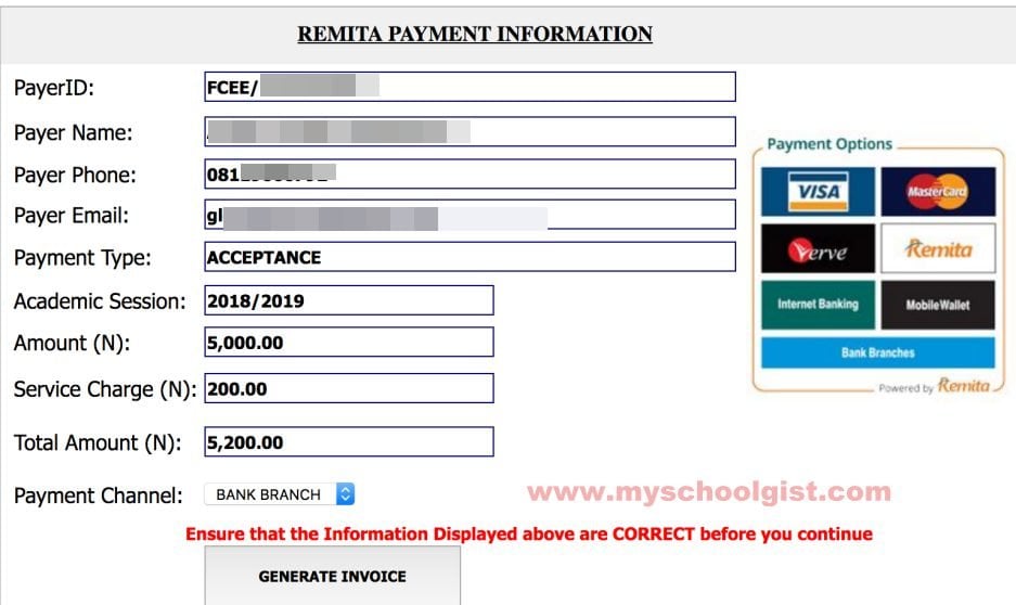 FCE Eha-Amufu Admission Acceptance Fee 2019/2020