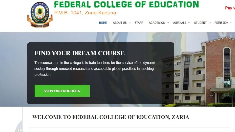 FCE Zaria School Fees For Fresh Full Time & Part-Time Students 2024/2025 Session