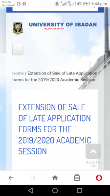 University Of Ibadan extends sales of postgraduate forms for 2019/2020 session