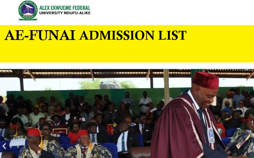 FUNAI Admission List For All Batches 2024/2025 Session - How To Check Your Status