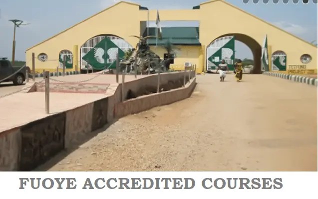 List Of Approved Courses Offered In FUOYE (Federal University Oye-Ekiti)