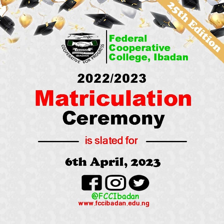 FCC Ibadan Matriculation Ceremony 2022/2023