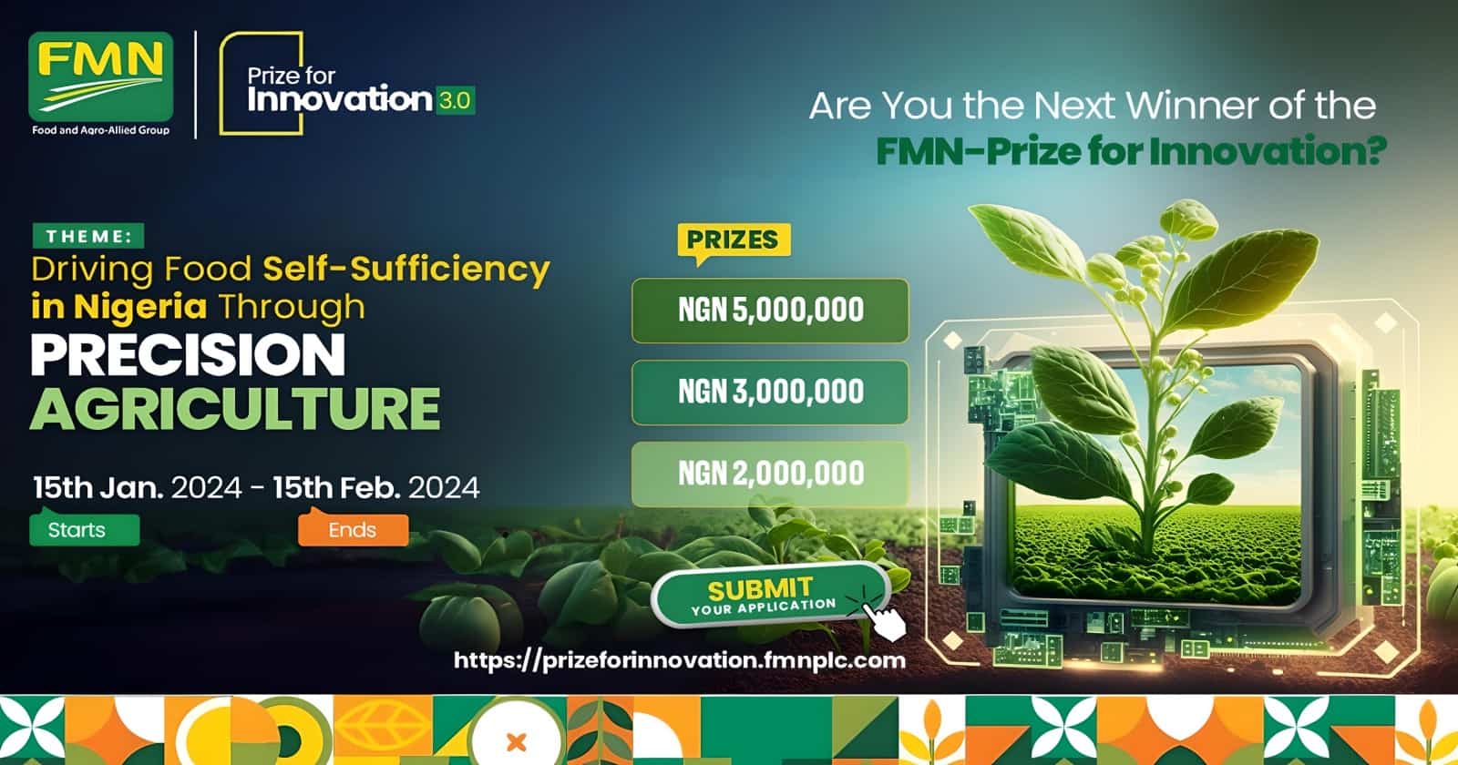 Flour Mills Nigeria 2024 Prize for Innovation : Apply Now!