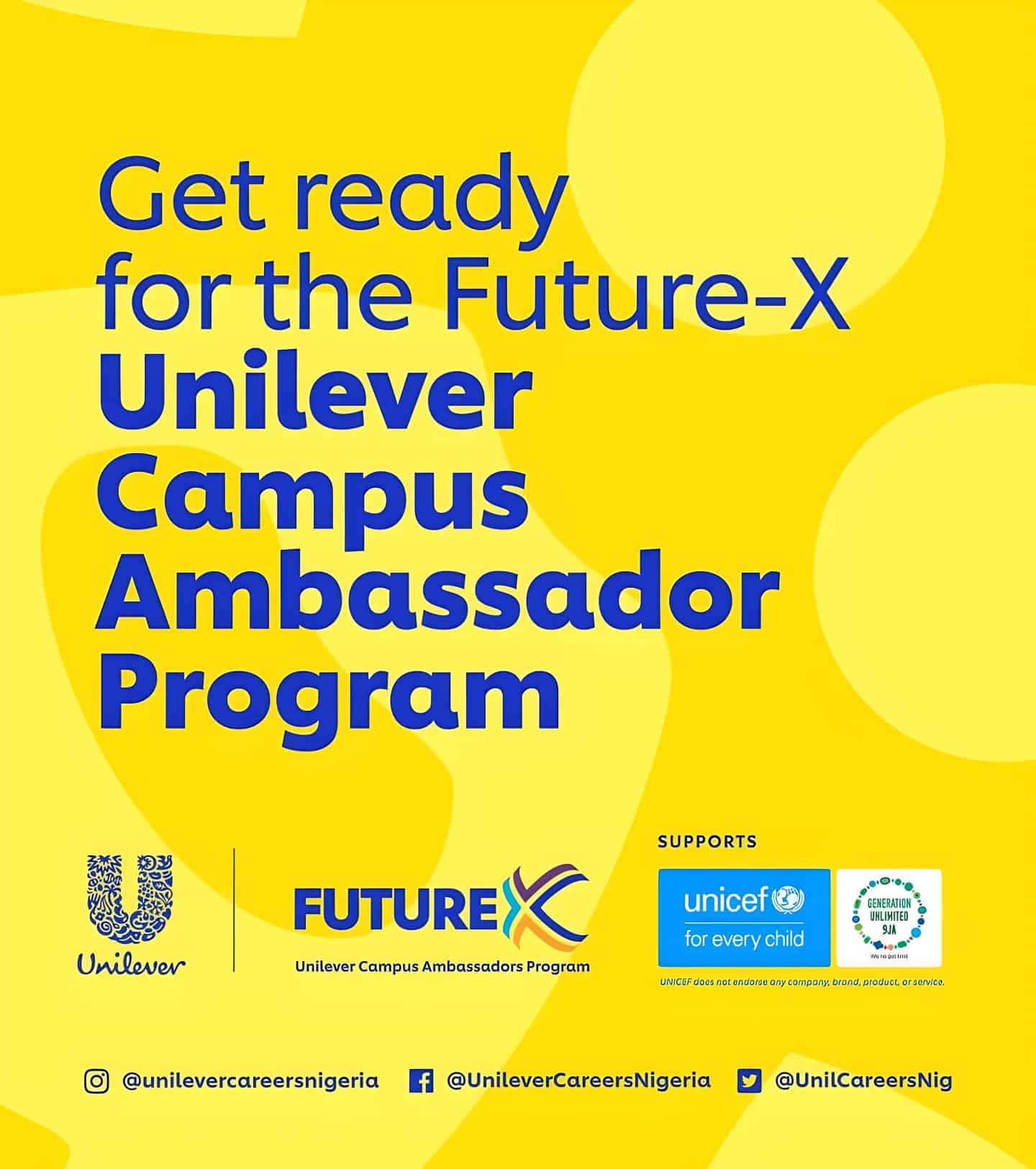 Future-X Unilever Campus Ambassador Program 2023