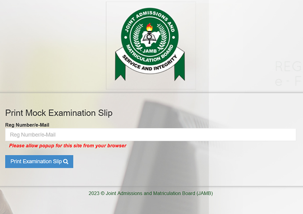 Print JAMB exam slip for supplementary mock 2023 - Full steps now available