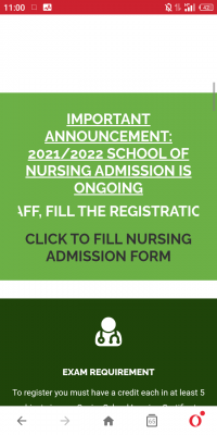 UNTH School of nursing admission form for 2021/2022 session