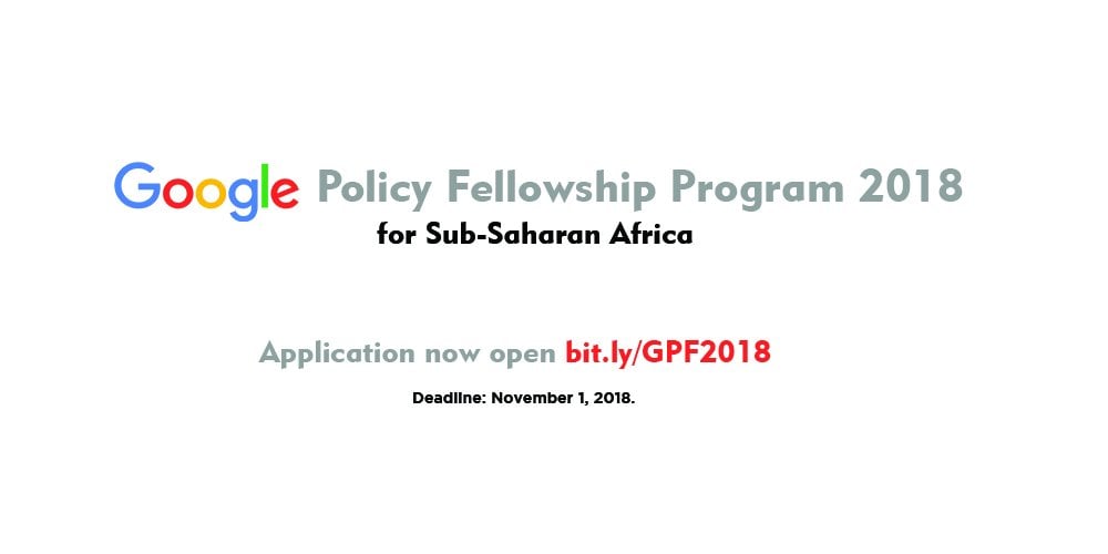 Google Policy Fellowship for SubSaharan Africa