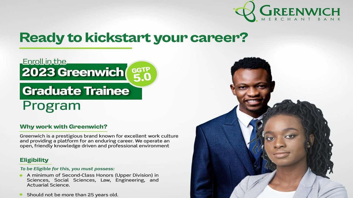 Greenwich Merchant Bank 2023 Graduate Trainee Program