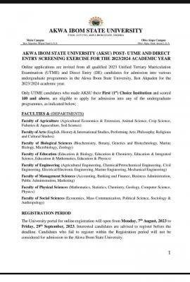 AKSU Post-UTME/DE 2023: Cut-off Mark, Eligibility and Registration Details