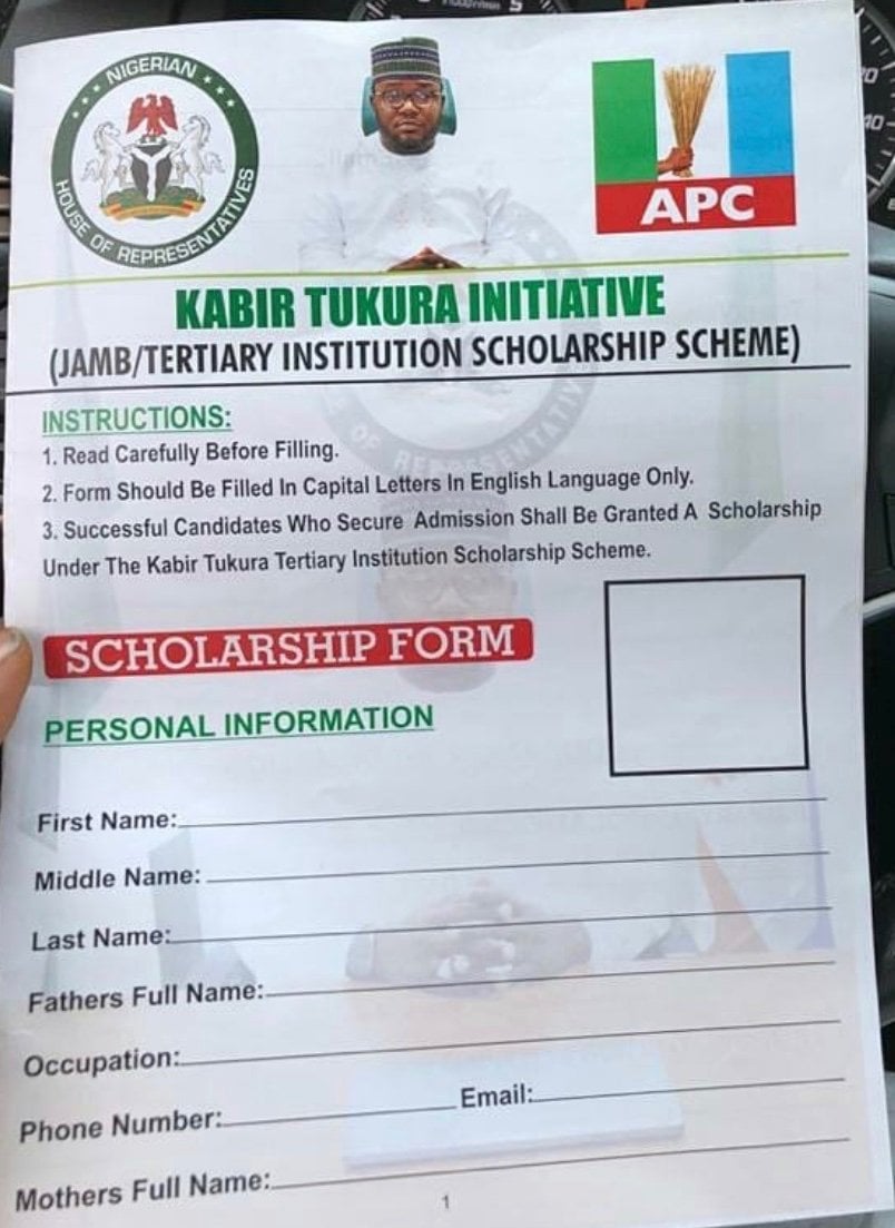 Hon Kabir Ibrahim Tukura Free JAMB Forms Scholarships