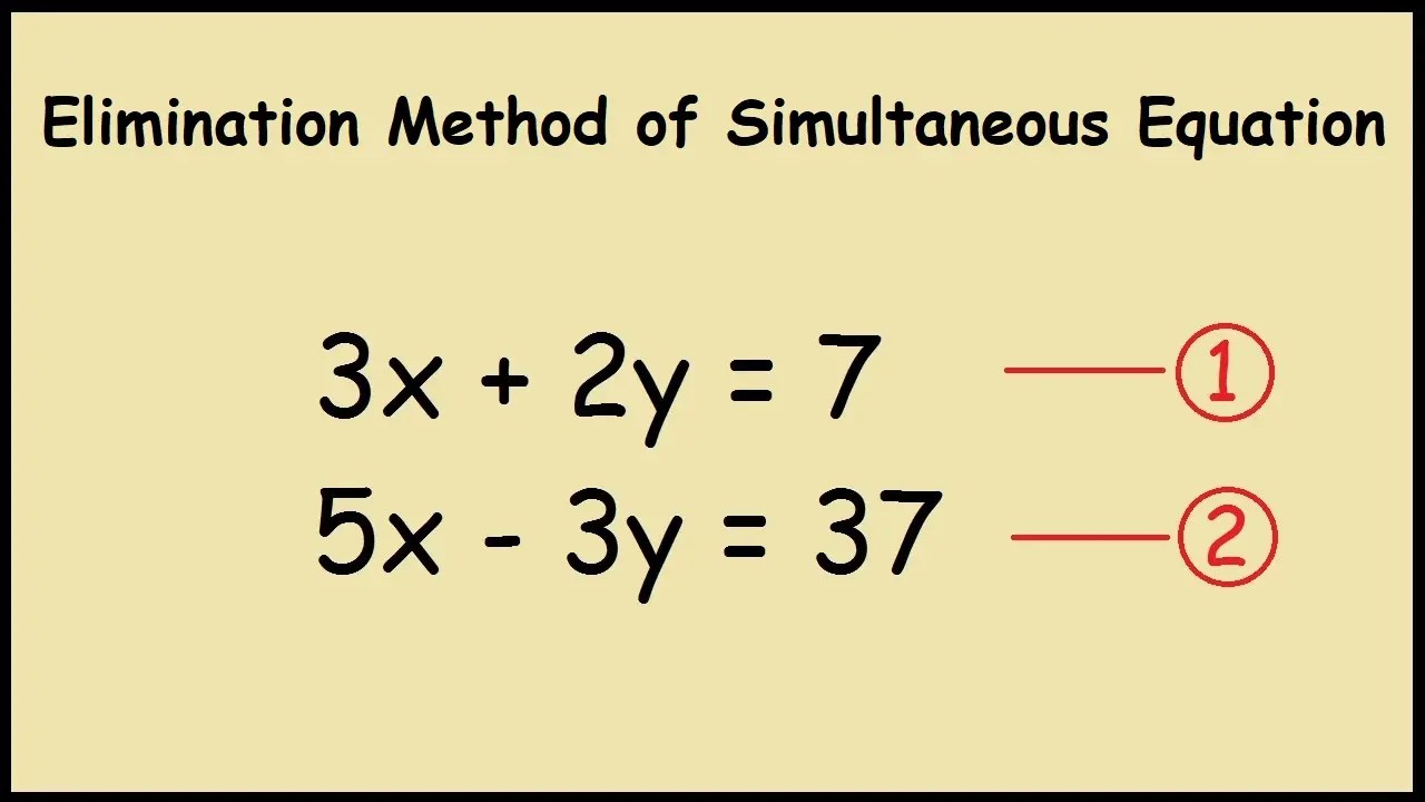 How To Solve Simultaneous Equations With Elimination Method In WAEC & JAMB