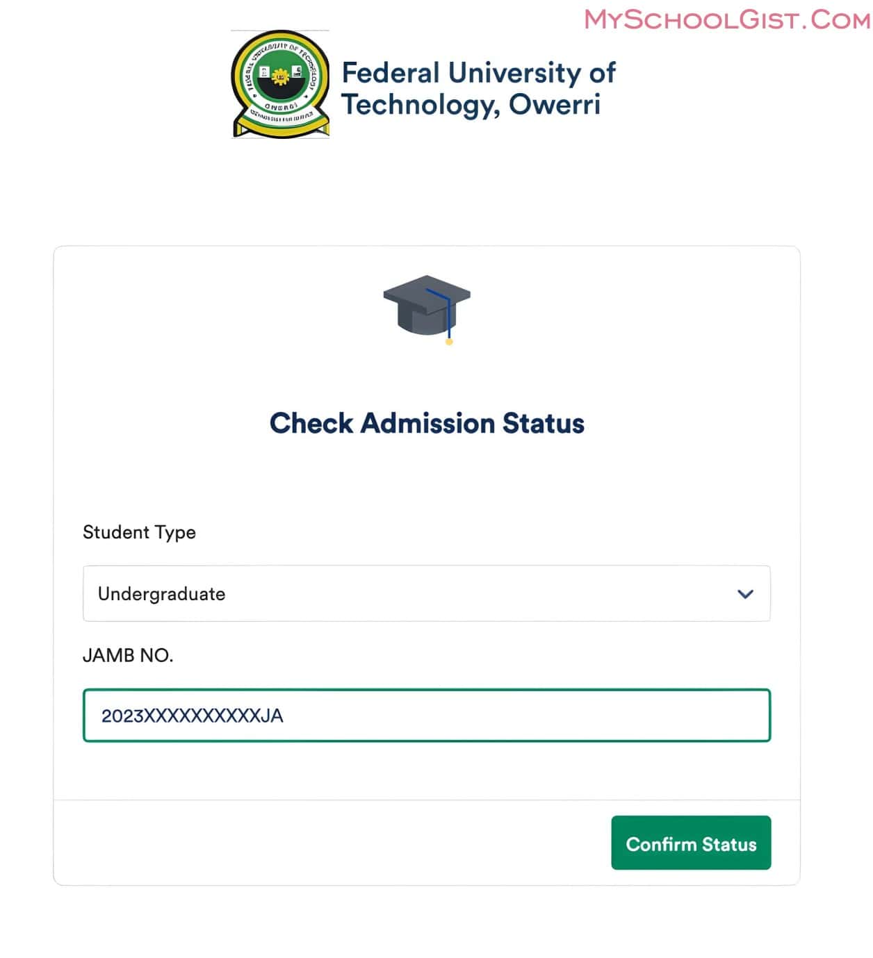 StepbyStep Guide to Check Your FUTO Admission Status