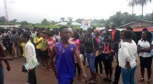 FUOYE Students Protest "No School Fees, No Examination"