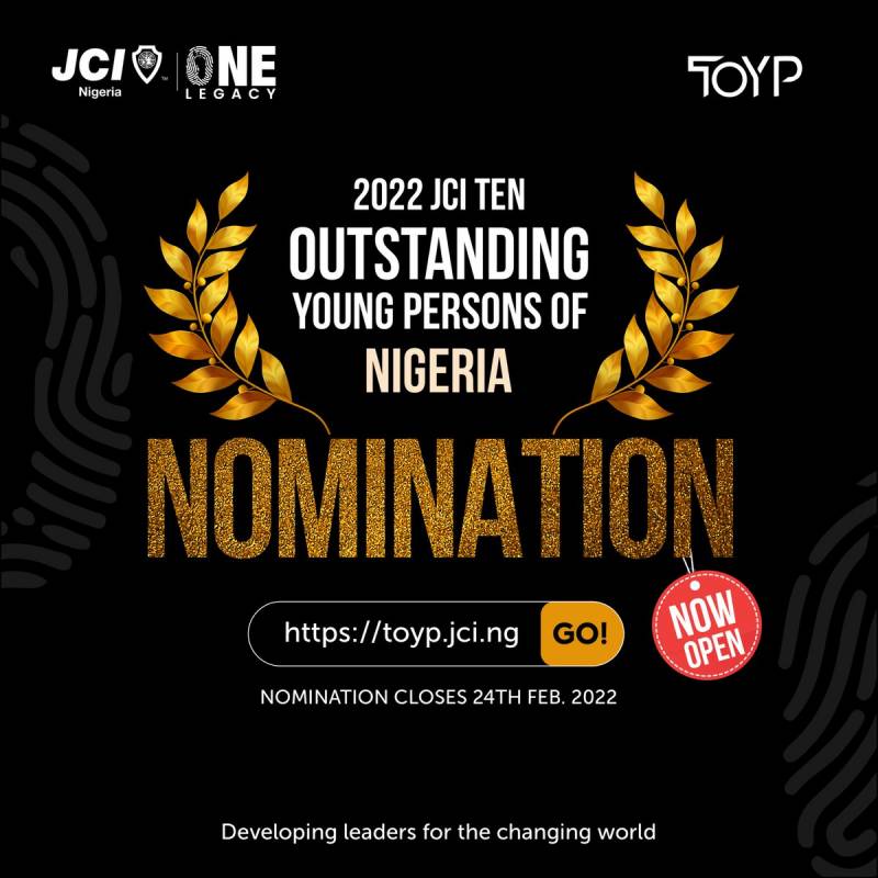 JCI 2022 Ten Outstanding Young Persons of Nigeria Award Program