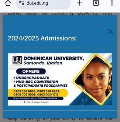 Dominican University Post-UTME/DE 2024: Eligibility and Registration details