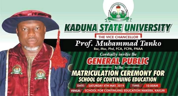 KSU SCE Part-Time Matriculation Ceremony Schedule 2018/2019