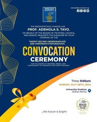 Babcock University 22nd Undergraduate & 13th Postgraduate Convocation Ceremony