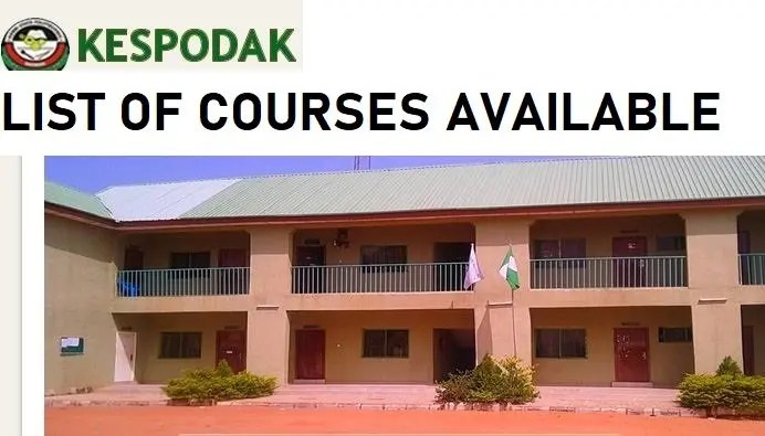 KESPODAK Courses - List Of Available Courses & Entry Requirements