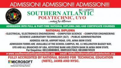 Southern Atlantic Polytechnic 2020/2021 Admission