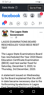 Lagos State Exam Board reschedules 2020 BECE resit test