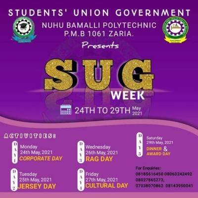 NUBAPOLY SUG week 2021 programme of events