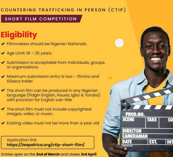 LEAP Africa 2022 Counter Trafficking in Person Short Film Competition