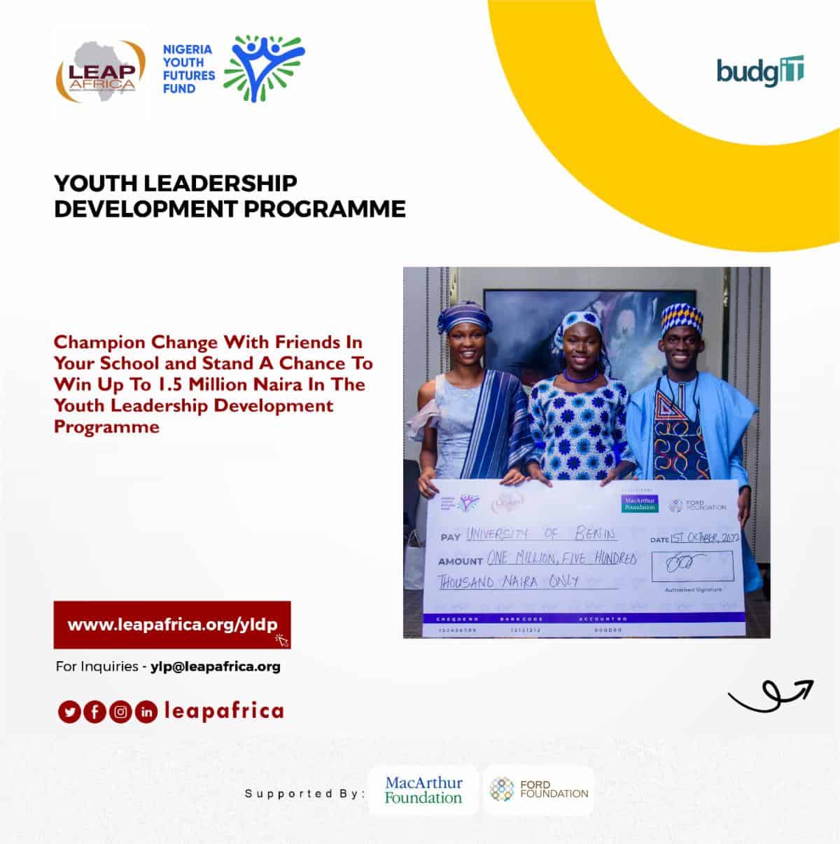 LEAP Africa Youth Leadership Programme (YLP) 2023