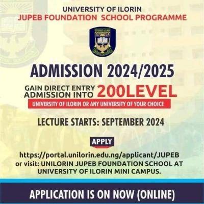 UNILORIN JUPEB Admission form, 2024/2025