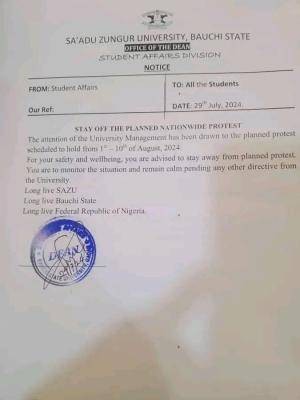 BASUG issues important notice to all students