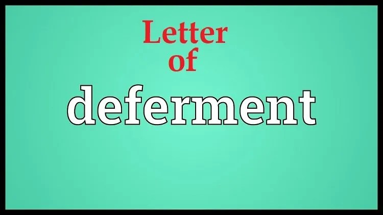 50 Sample Letter Of Deferment Of Semester, Admission Or Annual Leave