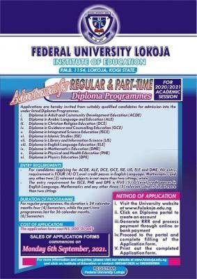 FULOKOJA regular/part-time diploma admission, 2020/2021