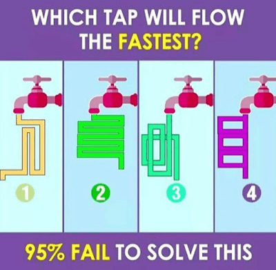 From Which Tap Will The Water Flow The Fastest?