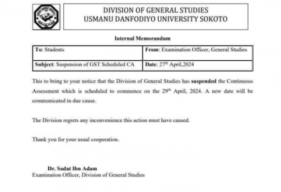 UDUS suspends scheduled GST CA