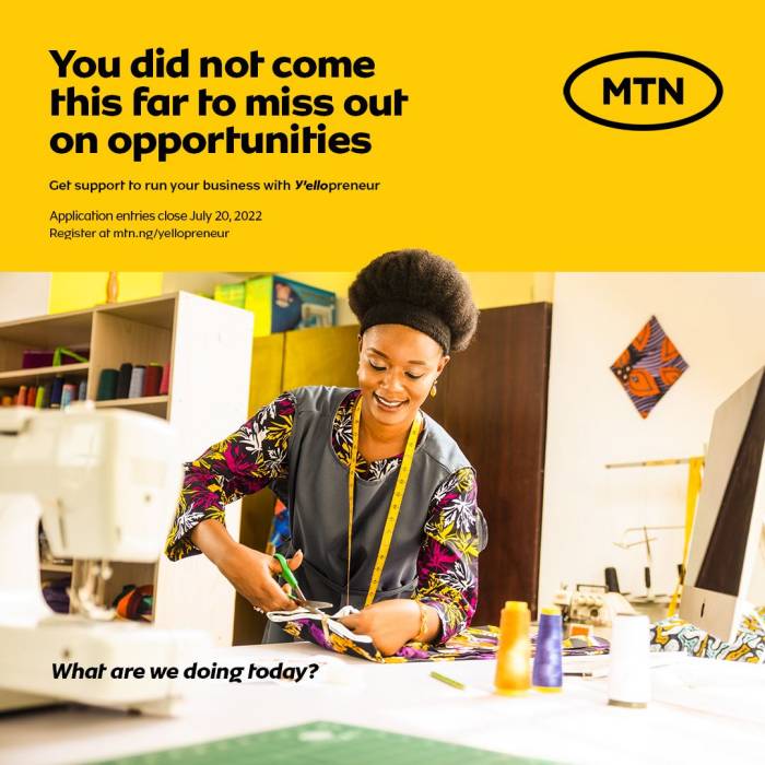 Bank of Industry / MTN Foundation Y'ellopreneur 2022