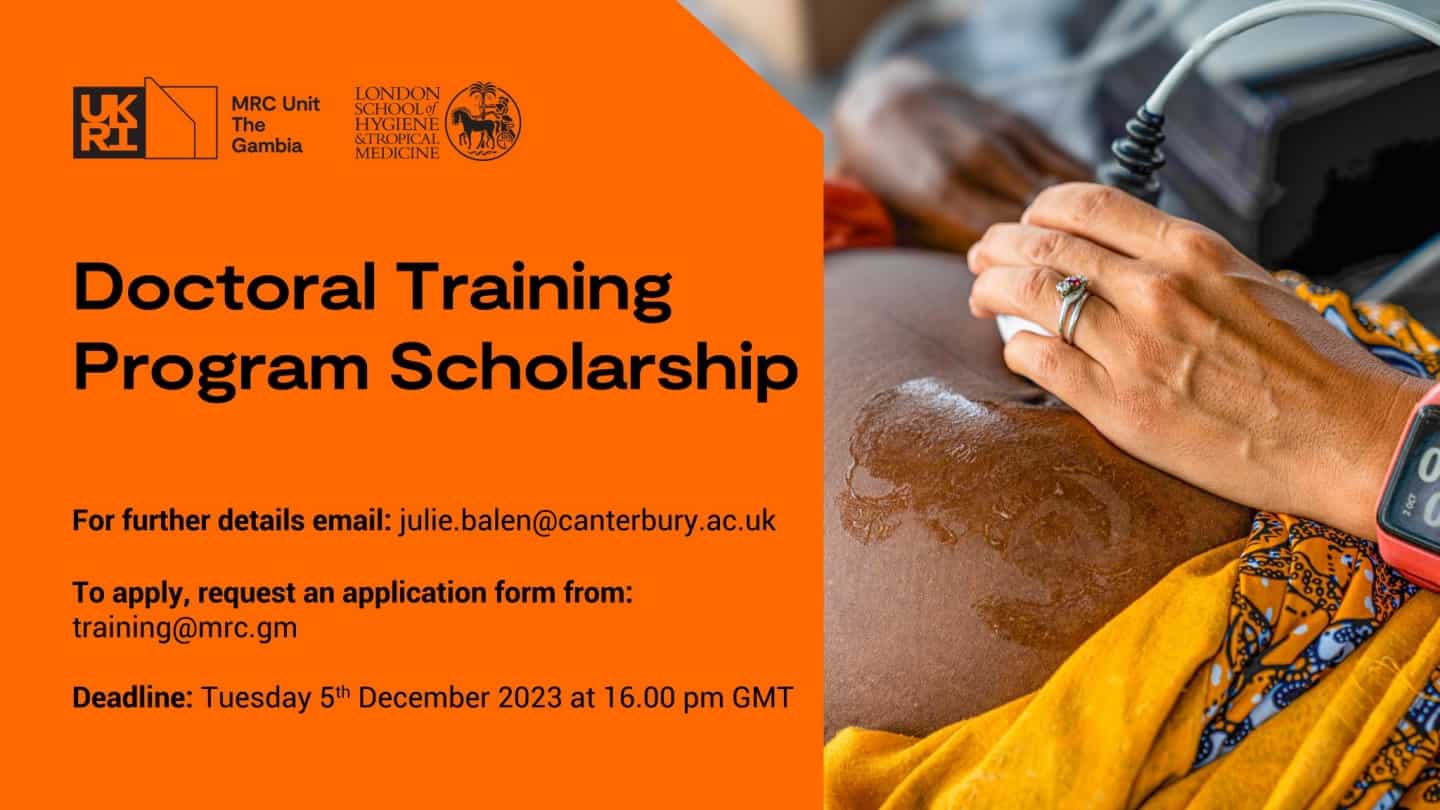 MRCG Doctoral Training Program Scholarship 2023